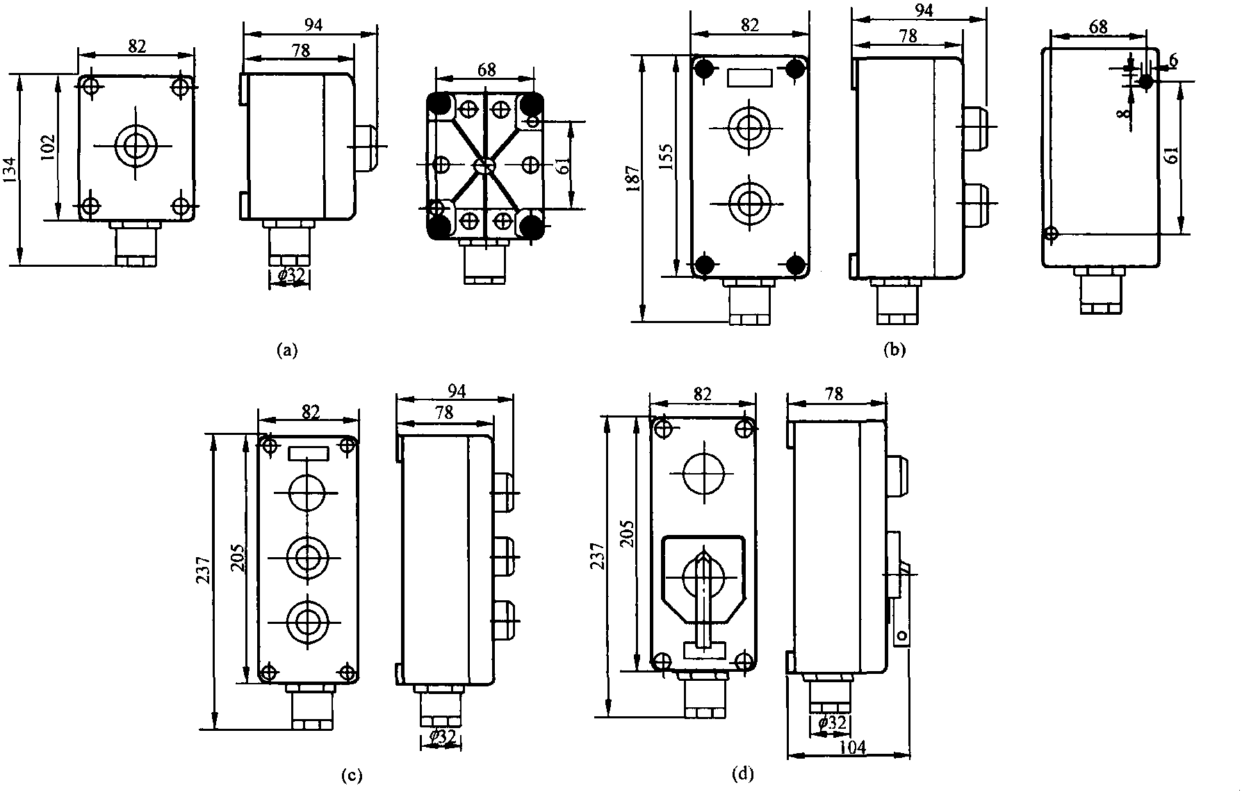 三、BZA8050系列防爆防腐主令控制器